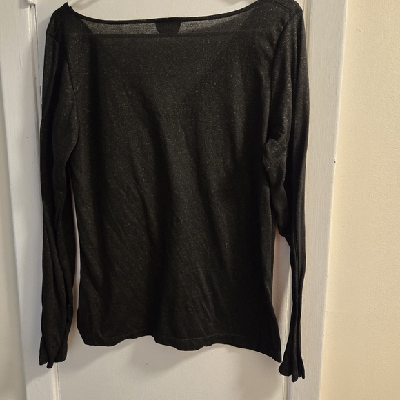 Vintage Janette Plus Elegant Black and Gold Embellished Top Size L - Picture 4 of 4